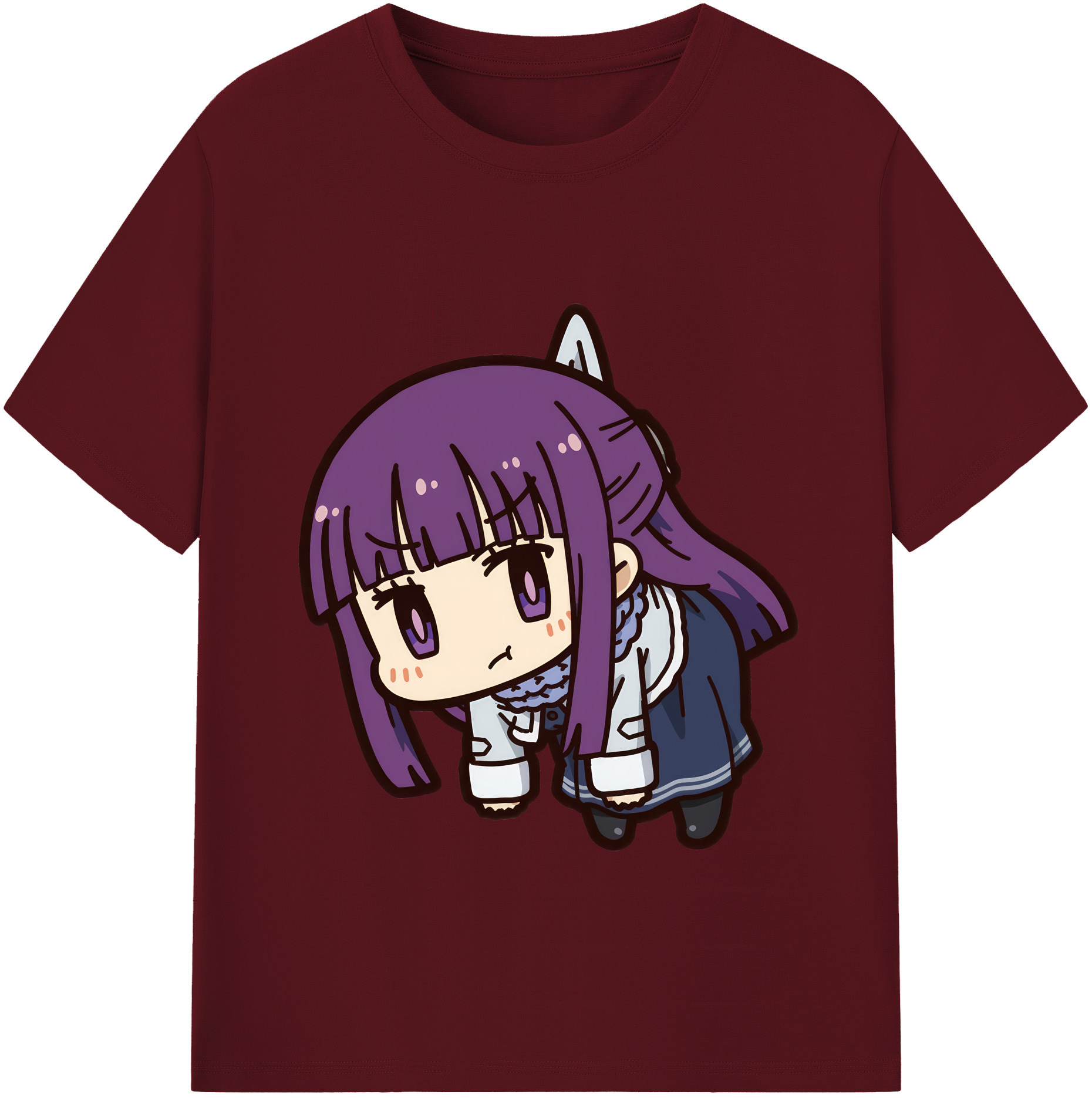 （画像用） 葬送のフリーレン Frieren 綿100％半袖Tシャツ（フロントプリント）